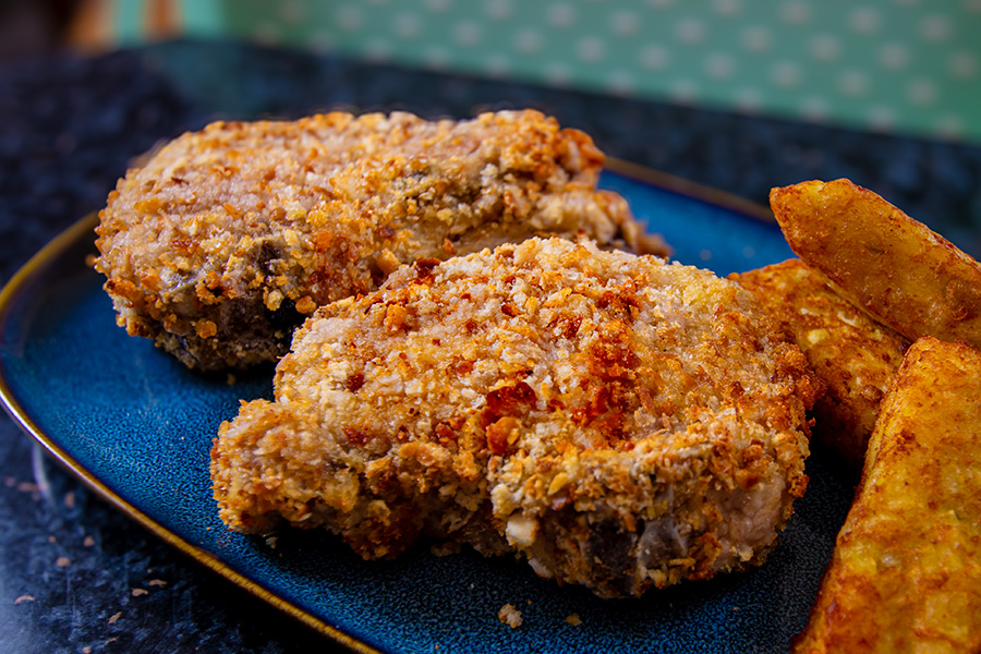 Panierte Koteletts aus dem Airfryer