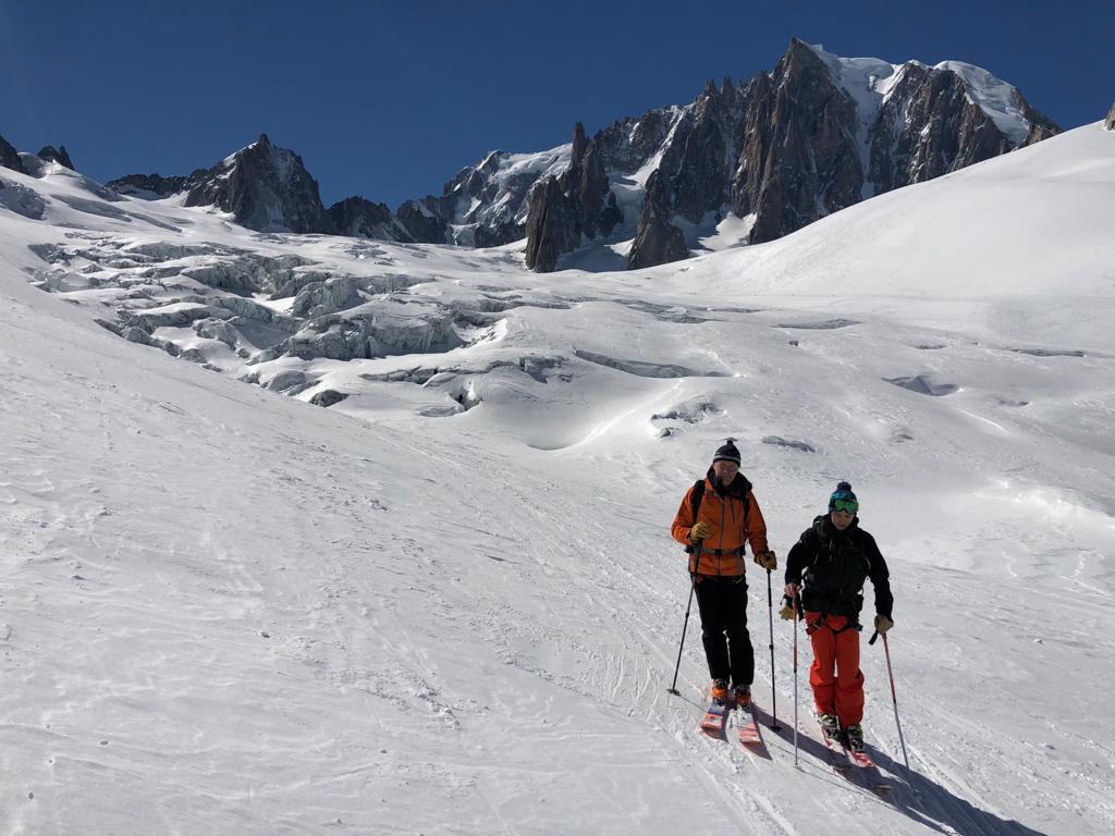 Peter et Chris sur le Glacier du Géant