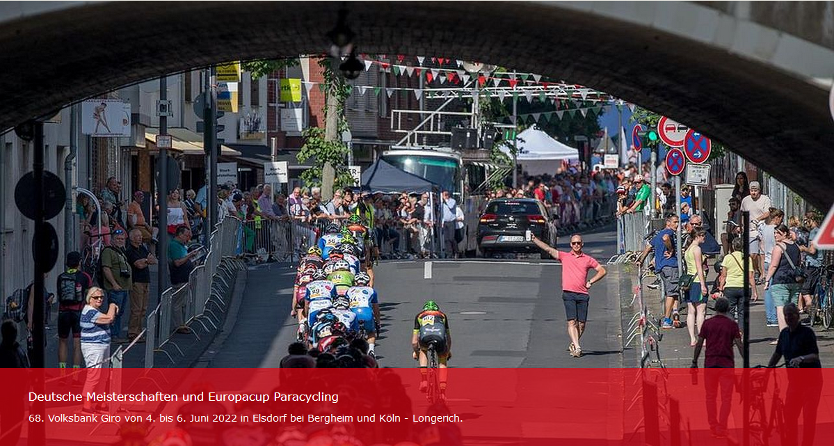 Deutsche Meisterschaften und Europacup Paracycling 4. bis 6. Juni 2022 in Elsdorf bei Bergheim und Köln - Longerich