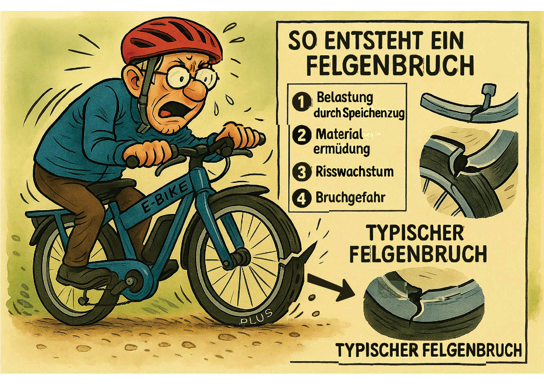 Gefährliche Felgenrisse bei E-Bikes – unscheinbarer Schaden mit hohem Risiko