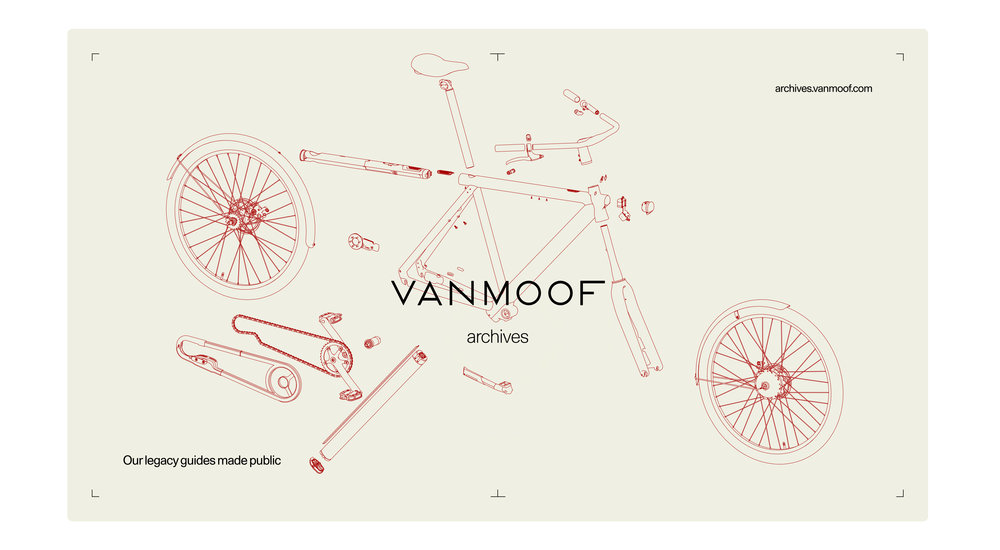 VanMoof mit Anleitungen und Zeichnungen für ältere E-Bikes