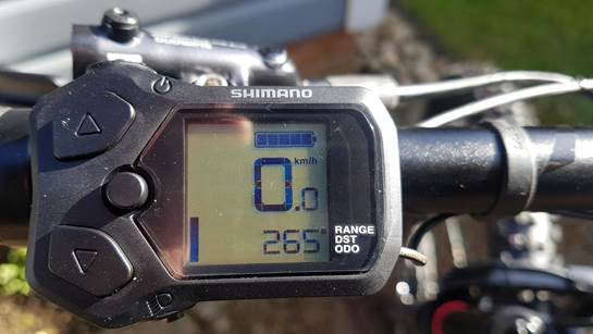 Reichweite bei Unterstützungsstufe 1: 265 km