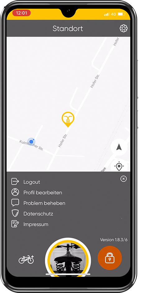 Einmal installiert, kann man über unsere App sein E-Bike orten wann und wo immer man will. ©It´s my bike