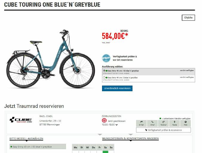 „BikeInfo“-Katalog jetzt mit Fahrrad-Reservierung