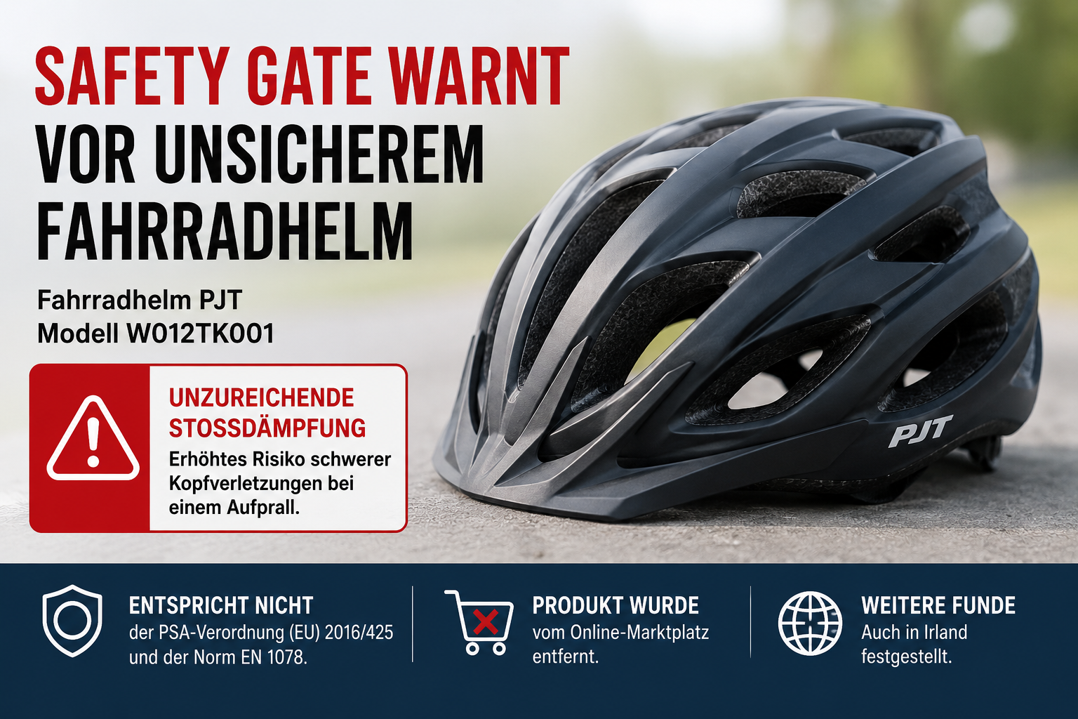 Gefährliche Schnäppchen: Safety Gate zieht unsicheren Fahrradhelm aus dem Verkehr