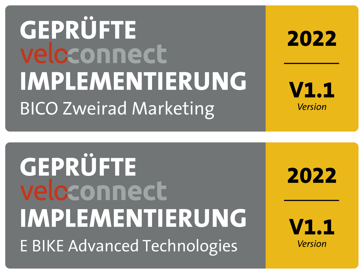Erste Zertifizierungen von Veloconnect-Implementierungen