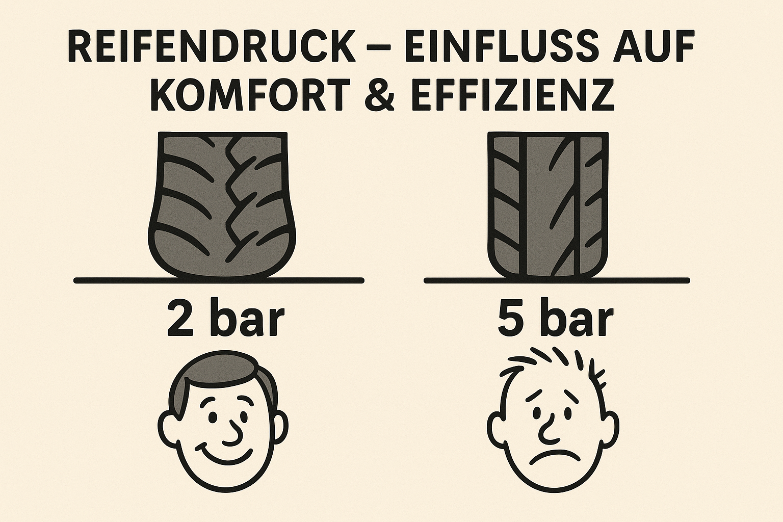  Reifendruck, Komfort und Effizienz im Fahrradvergleich ©velotech.de