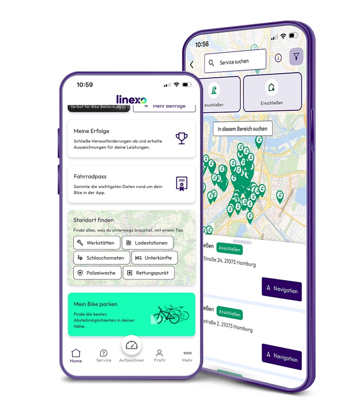 Stellplatz fürs Fahrrad finden mit der Linexo App 