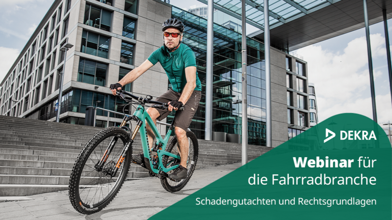 Einladung zum Fahrrad-Business Webinar von DEKRA