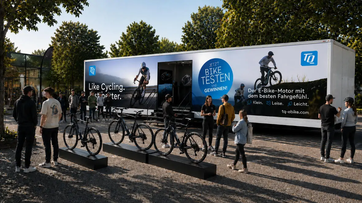 TQ bringt Roadshow auf die Straße: E‑Bike‑Technologie zum Anfassen