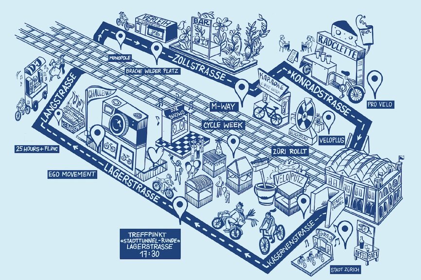 Velofest feiert am 22.05.2025 die Eröffnung des Stadttunnels mit Veloparade
