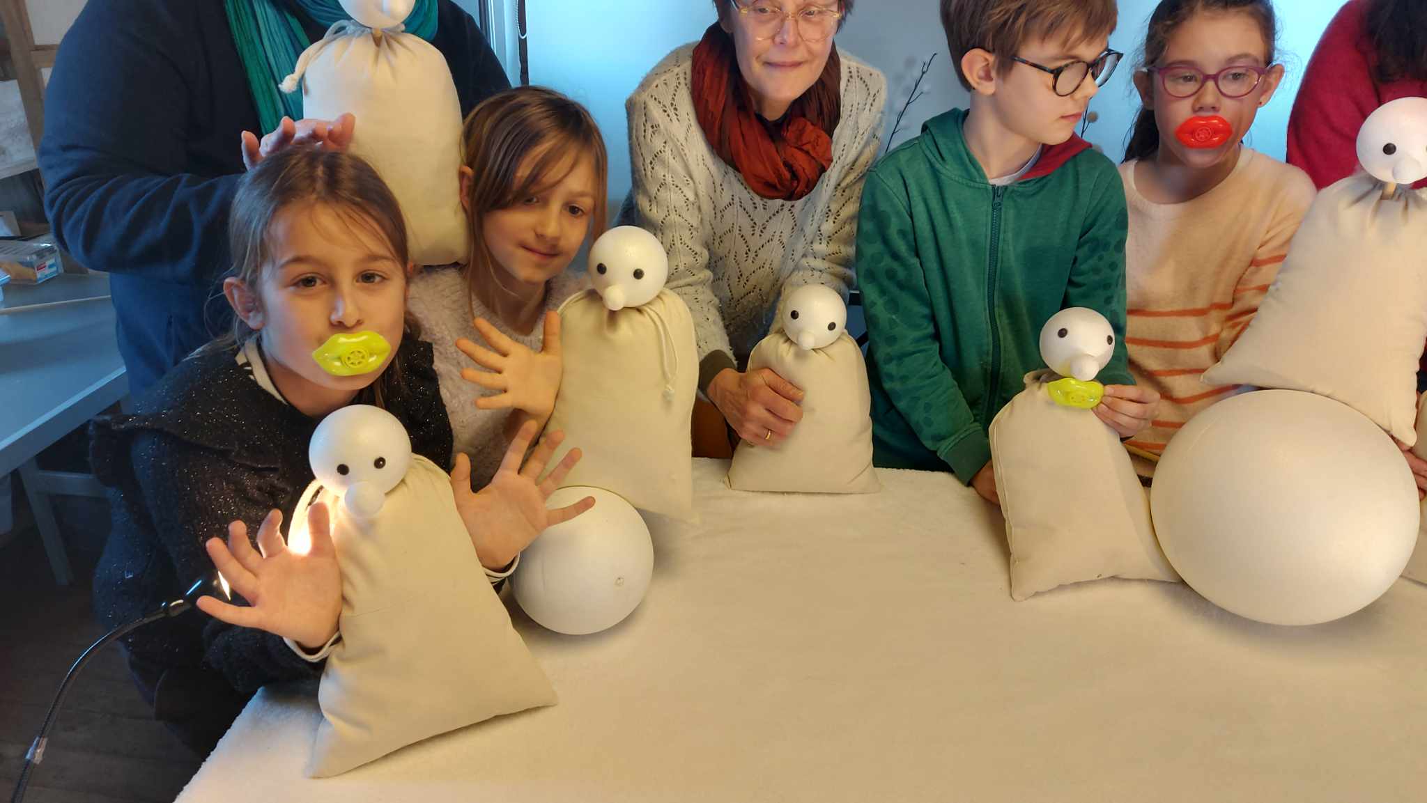 Atelier enfants et parents marionnette à sac ''Je suis un bonhomme de neige''