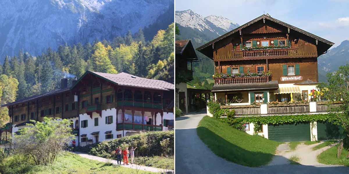 Ein gemütliches Gasthaus auf dem Kaisertaler Whisky Trail, wo Besucher Tiroler Gastfreundschaft erleben können, während sie verschiedene Arten von Single Malt Whisky genießen.