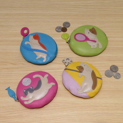 IBIZA ねこ コインケース ピンク デポルテス バレーボール ピンク 再