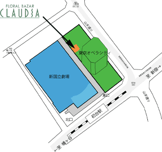 新国立劇場隣の花屋