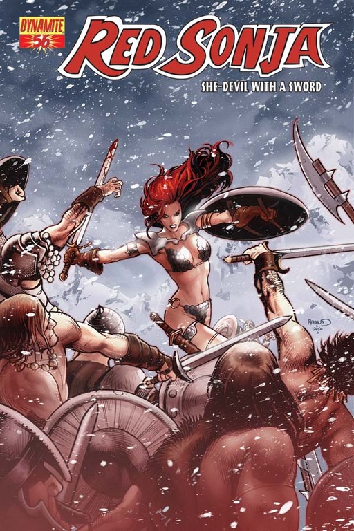 Red Sonja #56 cover by Paul Renaud