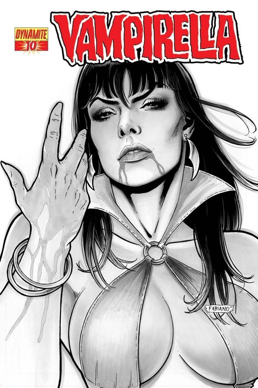 Vampirella #10 "Black & White" incentive cover by Fabiano Neves