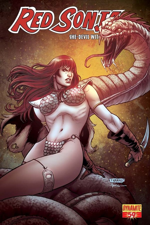 Red Sonja #59 cover by Fabiano Neves
