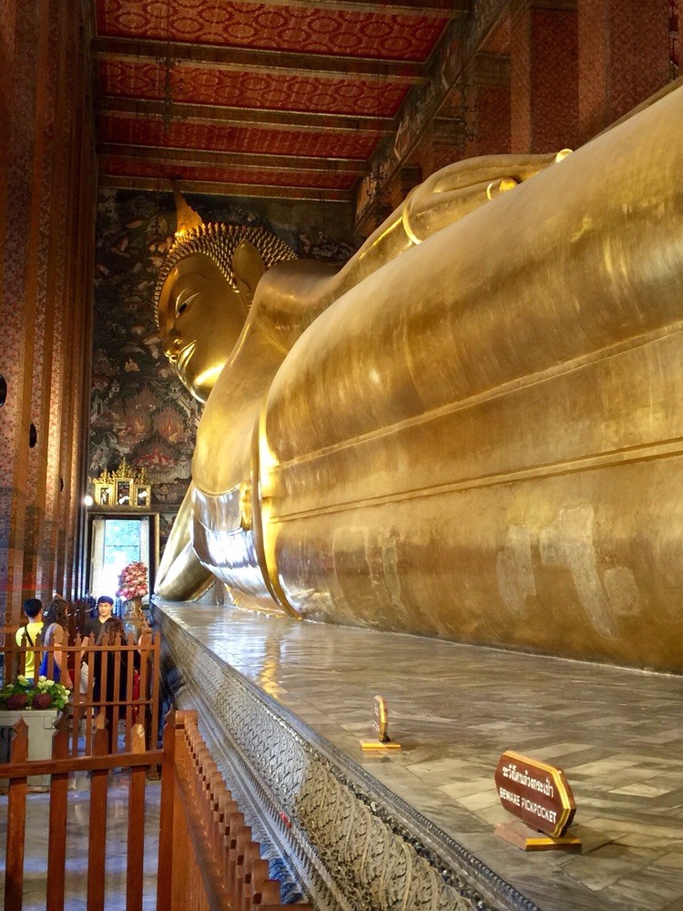 Ein Teil des liegenden Buddhas