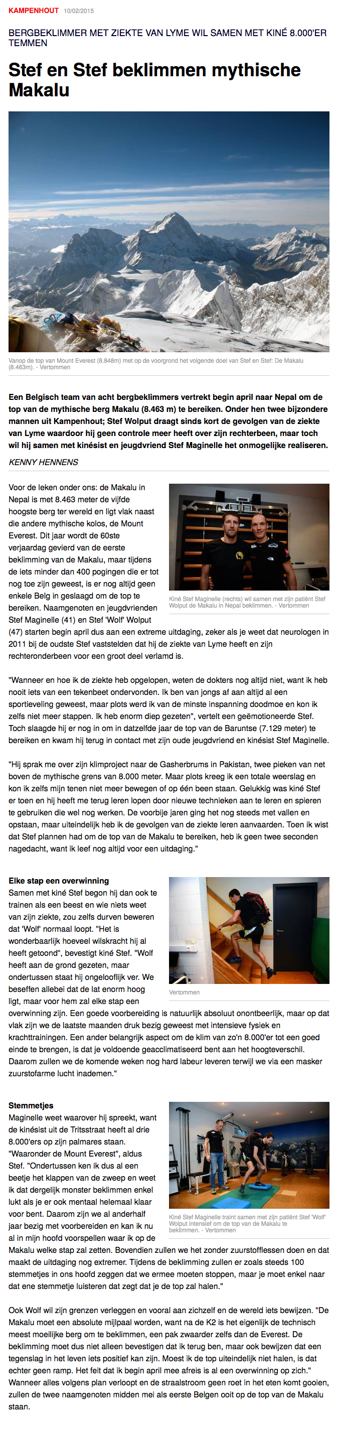 HLN.BE 10 Februari 2015