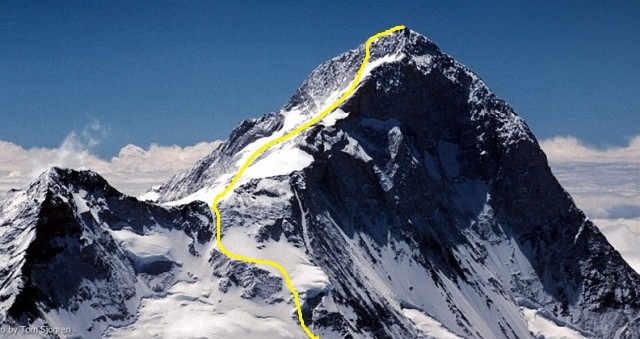 Route from C3 on Makalu La to the Summit