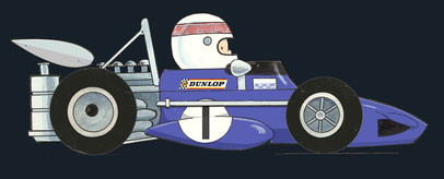 Jackie Stewart by Muneta & Cerracin - Primera victoria de Jackie Stewart en el XXXVIº Gran Premio d'Italia de 1965 en Monza