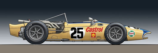 Al Pease con su Eagle - Climax privado (Castrol Oil Ltd)