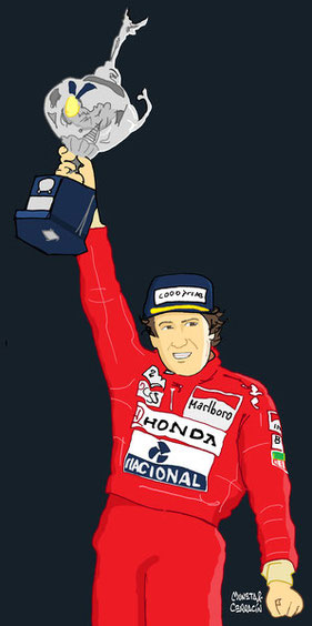 Ayrton Senna by Muneta & Cerracín