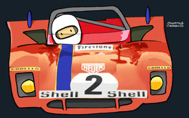 Tim Schenken by Muneta & Cerracín - Surtees TS9B - 1972