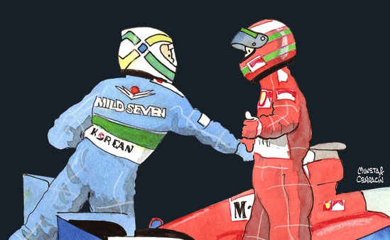 Giancarlo Fisichella & Eddie Irvine by Muneta & Cerracín