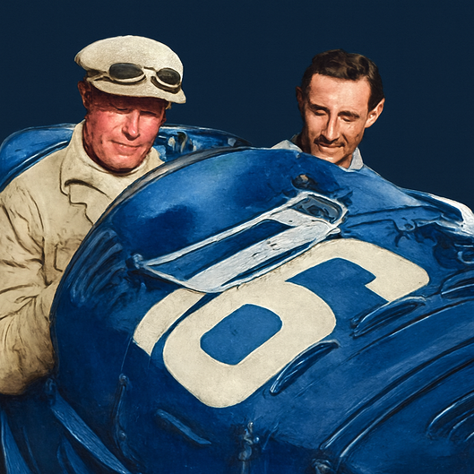 Robert Senechal y Louis Wagner con su Delage 155B