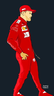 Sebastián Vettel by Muneta & Cerracín