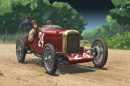 Federico Valpreda con su Chiribiri Monza privado