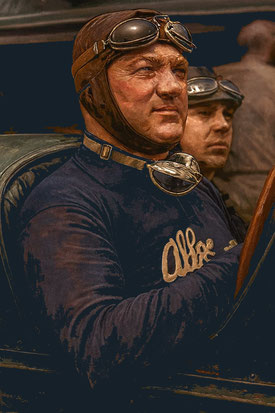 Antonio Ascari con un Alfa-Romeo P2
