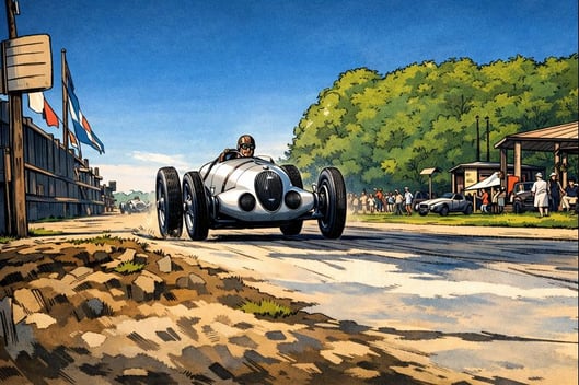 Manfred von Brauchitsch durante el Gran Premio de Donington 1937 