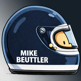 Helmet of Mike Beutler by Muneta & Cerracín