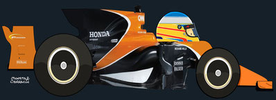 Fernando Alonso y su McLaren MCL32 - Honda RA617H V6 by Muneta & Cerracín