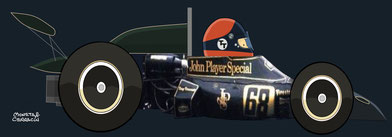 Tony Trimmer by Muneta & Cerracín - in the Lotus 73 in Monaco
