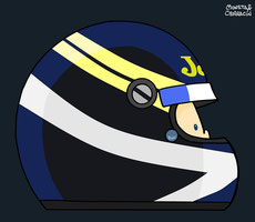 Helmet of Johnny Dumfries by Muneta & Cerracín