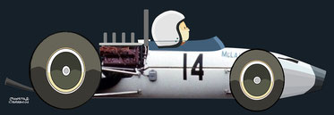 Bruce McLaren by Muneta & Cerracín - McLaren M2B - Ford V8
