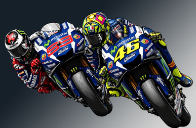 Valentino Rossi y Jorge Lorenzo