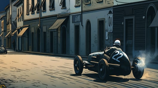 Gigi Villoresi con el Maserati 6CM en Livorno en 1938