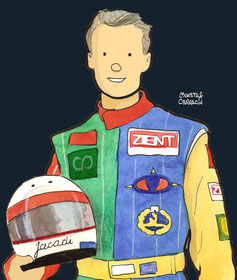 Bertrand Gachot by Muneta & Cerracín - Bertrand Gachot del Central Park Venturi Larrousse con un Venturi LC92 - Lamborghini V12 fue sexto en Monaco en 1992
