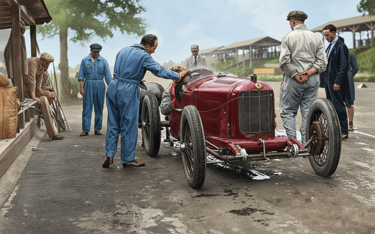 Antonio Ascari con un Alfa Romeo P2
