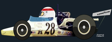 Jackie Stewart by Muneta & Cerracin - Jackie Stewart en la Can Am con su Lola.