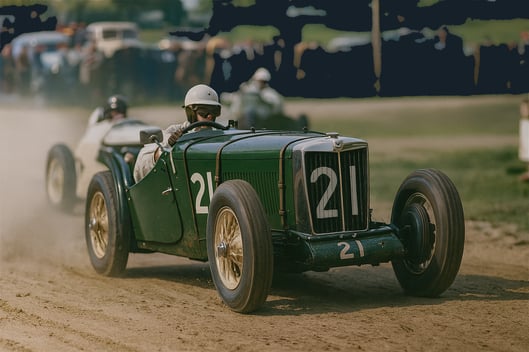 Bill Murray con su MG TC 