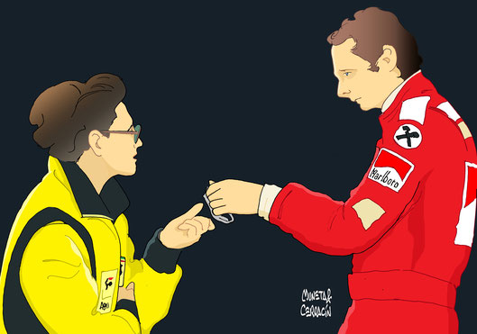 Marlene Knaus & Niki Lauda by Muneta & Cerracín