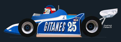 Patrick Depailler by Muneta & Cerracín - Ligier JS11 - Ford Cosworth V8