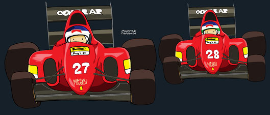 Jean Alesi & Ivan Capelli by Muneta & Cerracín