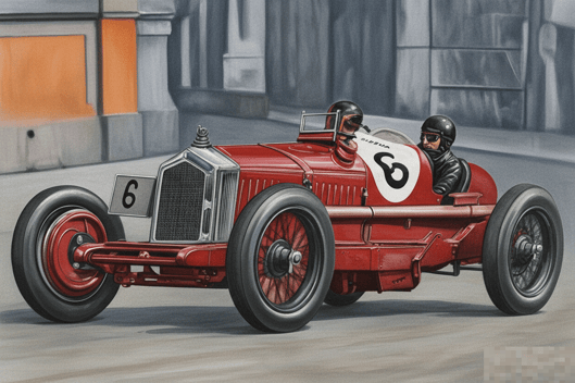 Brian E Lewis con su Alfa Romeo